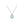 Dainty Blue Teardrop Halo Pendant Necklace