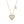 Vintage Textured Heart CZ Pendant Necklace