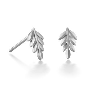 Tiny Small Leaf Cartilage Stud Earrings
