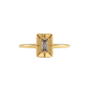 Baguette CZ Stellar Casing Stacker Band Ring