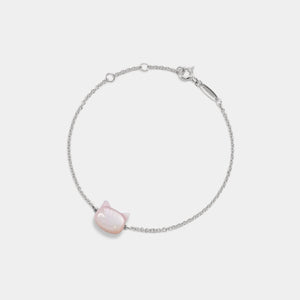Dainty Mother of Pearl Cat Bracelet