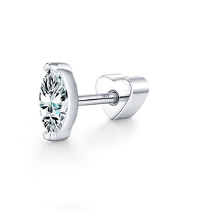Marquise Moissanite Cartilage Stud Earrings