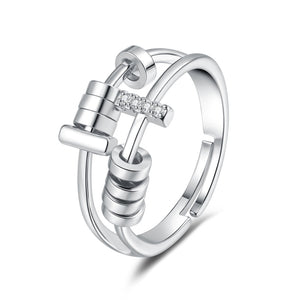 Layered Anxiety Fidget Spinner Statement Ring