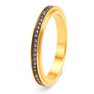 Dainty Eternity CZ Anxiety Fidget Spinner Ring