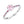 Pink Cherry Blossom Half Pave CZ Band Ring