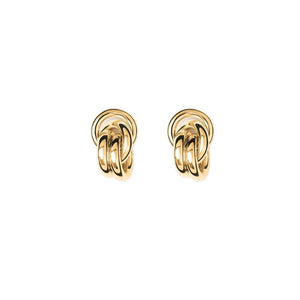 Chunky Twist Interlocking Knot Stud Earrings