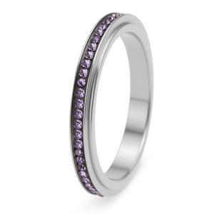 Dainty Eternity CZ Anxiety Fidget Spinner Ring