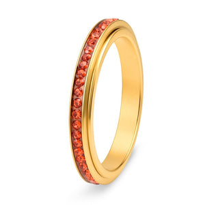 Dainty Eternity CZ Anxiety Fidget Spinner Ring