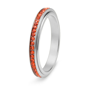 Dainty Eternity CZ Anxiety Fidget Spinner Ring