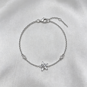 Dainty Clear Star CZ Wrap Wire Chain Bracelet