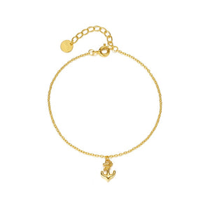 Minimalist Anchor Wrap Rope Charm Bracelet