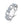 Pave Moissanite Equestrian Chain Stacking Ring