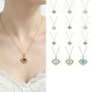 Evil Eye Birthstone Talisman Pendant Necklace