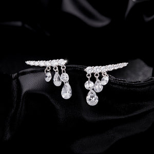 Dainty Multi Dangle CZ Climber Stud Earrings