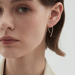 Minimalist Open Arch Threader Hook Earrings