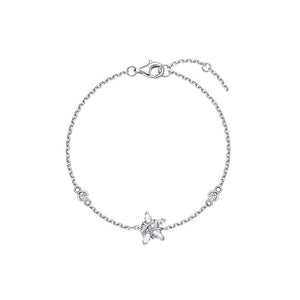 Dainty Clear Star CZ Wrap Wire Chain Bracelet
