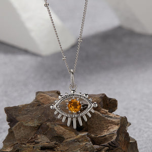 Evil Eye Birthstone Talisman Pendant Necklace