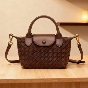 HandWoven Matte Leather Dumpling Handbag