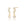 Graduated Bezel CZ Linear Drop Stud Earrings