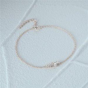Minimalist CZ Organic Cluster Chain Bracelet