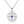 Tiny Blue Heart CZ Compass Charm Necklace