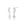 Graduated Bezel CZ Linear Drop Stud Earrings