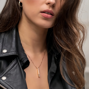 Custom Name Bar Pendant Necklace