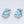 Small Triangle Natural Turquoise Stud Earrings