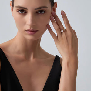 Mother of Pearl Seashell Starfish Ring