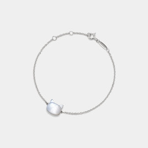 Dainty Mother of Pearl Cat Bracelet
