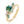 Oval Moss Agate Cluster Adjustable Open Ring