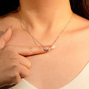 Multi Cut Moissanite Cluster Pendant Necklace