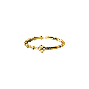 Sparkling Asymmetric Textured Stacking Ring