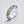 Minimalist Green Moss Agate Inlay Band Ring