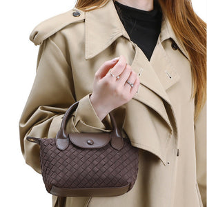 HandWoven Matte Leather Dumpling Handbag