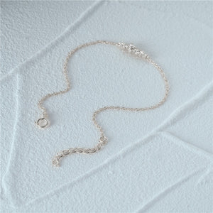 Minimalist CZ Organic Cluster Chain Bracelet