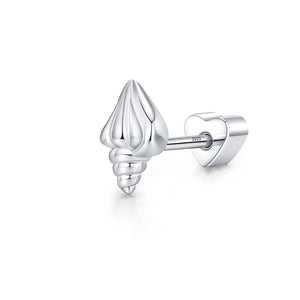 Minimalist Conch Shell Cartilage Stud Earrings