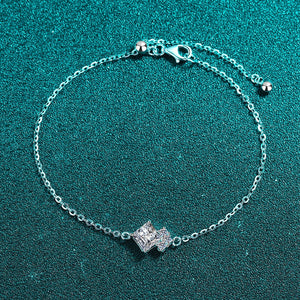 Princess Moissanite Adjustable Chain Bracelet