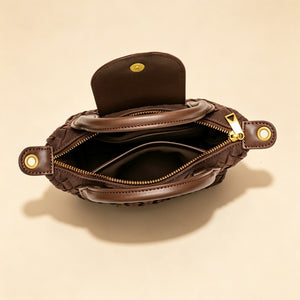HandWoven Matte Leather Dumpling Handbag