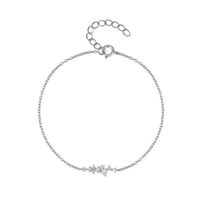 Minimalist CZ Organic Cluster Chain Bracelet