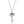 Sky Blue Topaz Planet Key Pendant Necklace
