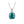 Square Emerald Gemstone Pendant Necklace