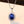 Royal Sapphire Blue Oval Halo Charm Necklace