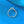 Blue Heart CZ Solitaire Half Eternity Band Ring