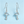 Sky Blue Topaz Planet Key Drop Hook Earrings