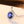 Royal Sapphire Blue Oval Halo Charm Necklace