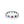 Rainbow CZ Heart Flush Set Eternity Band Ring