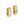 Geometric Baguette CZ Huggie Hoop Earrings