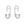 Classic Punk Pave CZ Paperclip Stud Earrings
