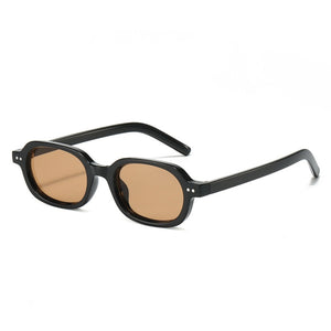 Retro Ergonomic Thick Frame Oval Sunglasses